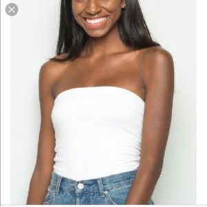 Brandy Melville plain white tube top